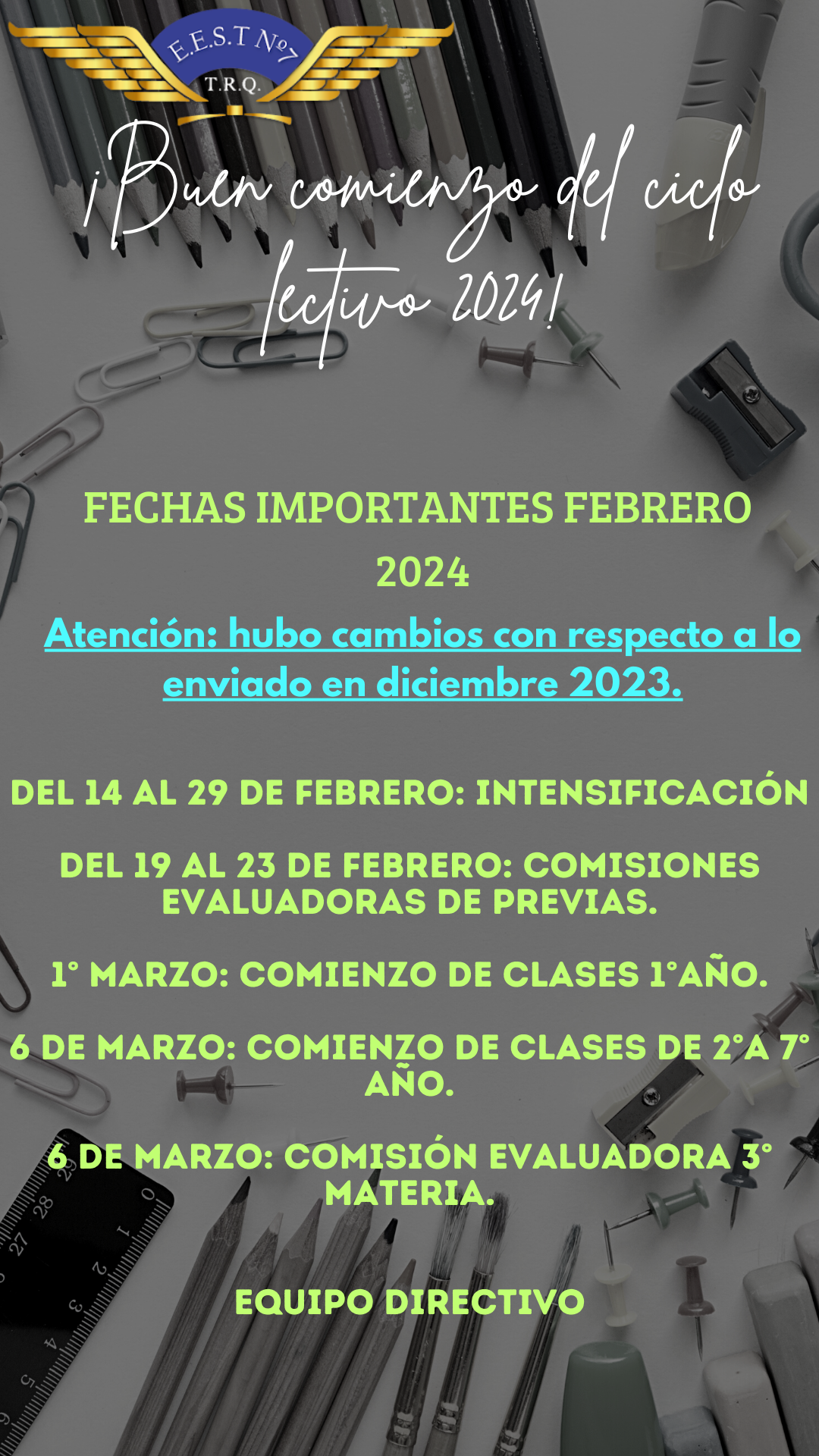 Inicio del ciclo lectivo 2024